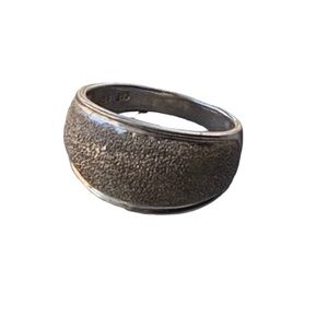 Vintage 925 Sterling Silver Textured Hammered Dome Men’s Ring Jewelry